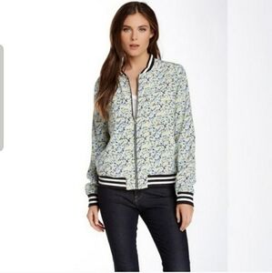 Equipment Femme Floral Silk abbot Bomber j…